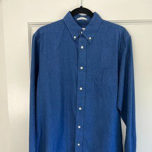 Men's Gant Rugger Slim Fit Denim Button Down - Size Medium (15 3/4)